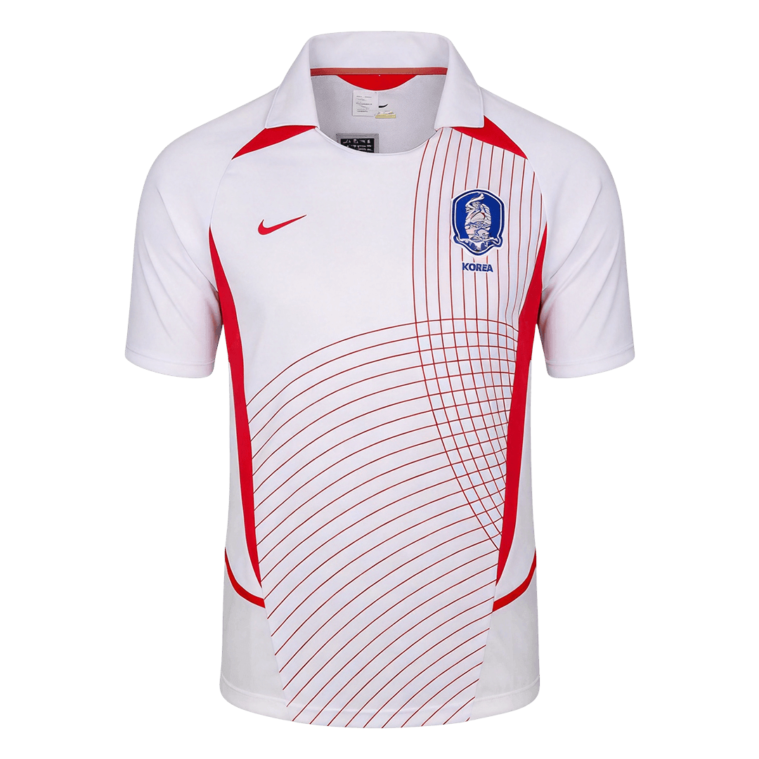 Dél-Korea Idegenbeli Retro Futball Mez 2002 Fehér
