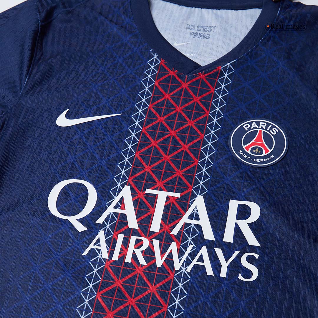 O.DEMBÉLÉ #10 Játékos PSG Otthon Soccer Mez 2025/26 Haditengerészet