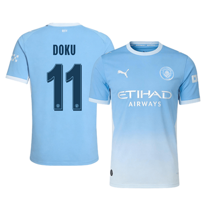 DOKU #11 Manchester City Játékos Verzió Hazai Mez 2026/27 Kék - UCL