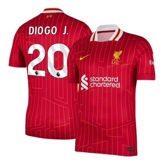 DIOGO J. #20 Liverpool Otthon Soccer Mez Piros 2025/26