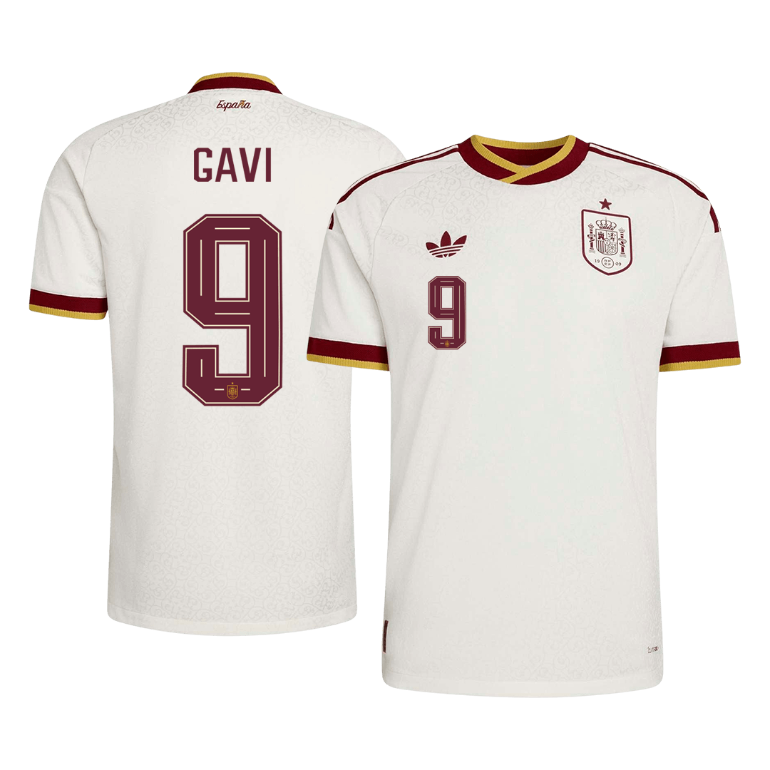 GAVI #9 Spanyolország Játékos Verzió Idegenbeli Mez Világbajnoki 2026 Fehér