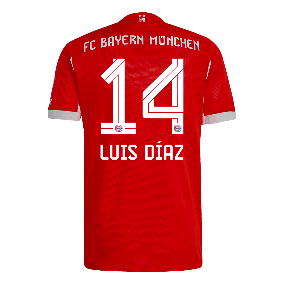 LUIS DÍAZ #14 Játékos Bayern Munich Otthon Soccer Mez 2025/26 Piros