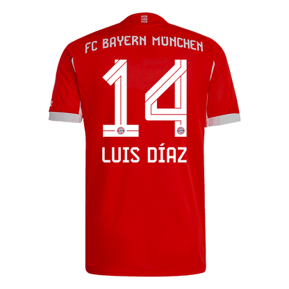 LUIS DÍAZ #14 Játékos Bayern Munich Otthon Soccer Mez 2025/26 Piros