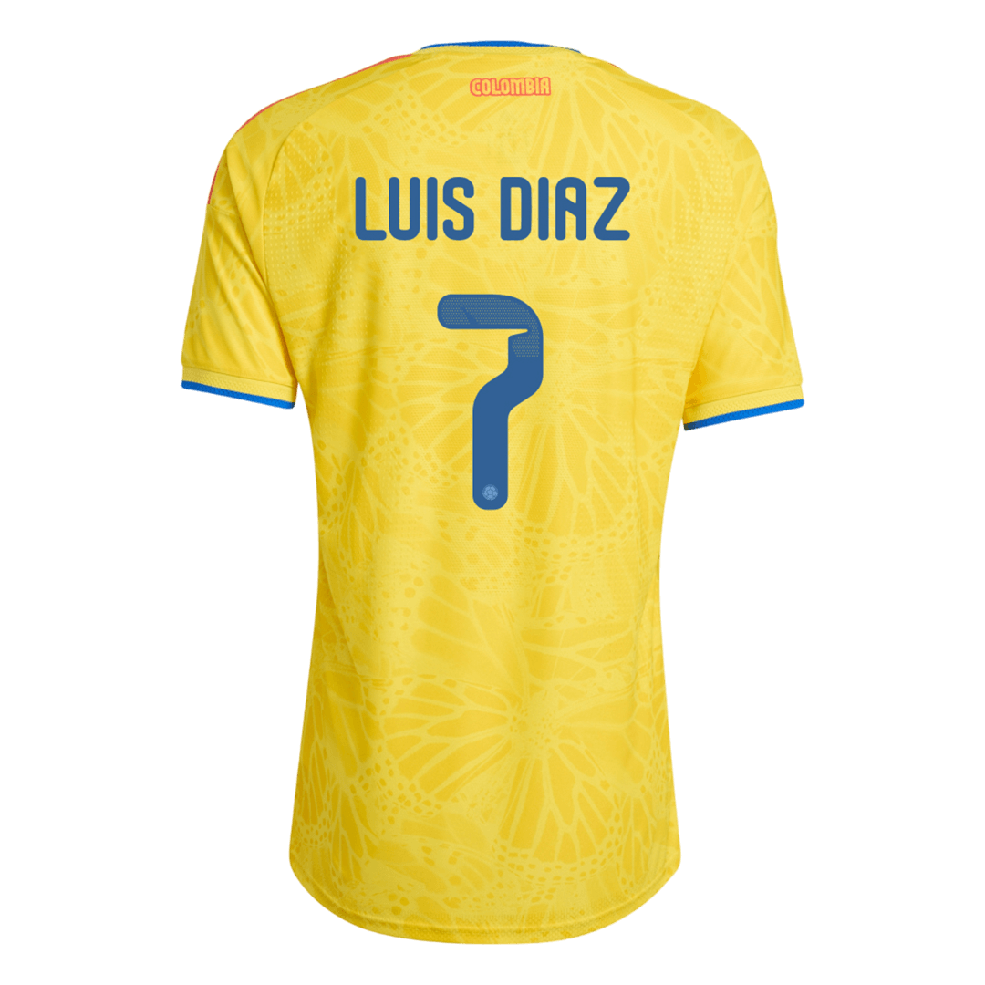 Játékos Verzió LUIS DíAZ #7 Kolumbia Hazai Mez 2026 Sárga
