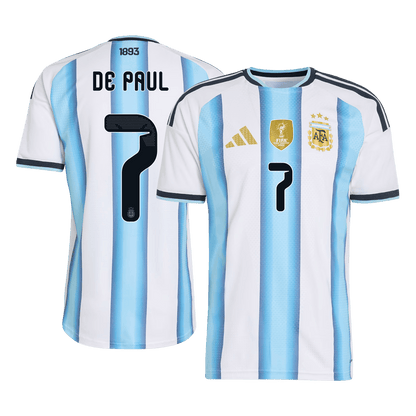 DE PAUL #7 Argentína Játékos Verzió Hazai Mez Világbajnoki 2026