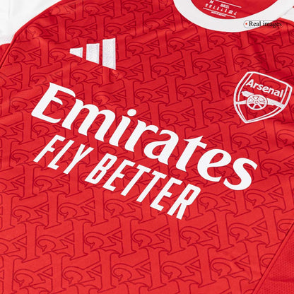ØDEGAARD #8 Arsenal Otthoni Soccer Mez 2025/26 Piros