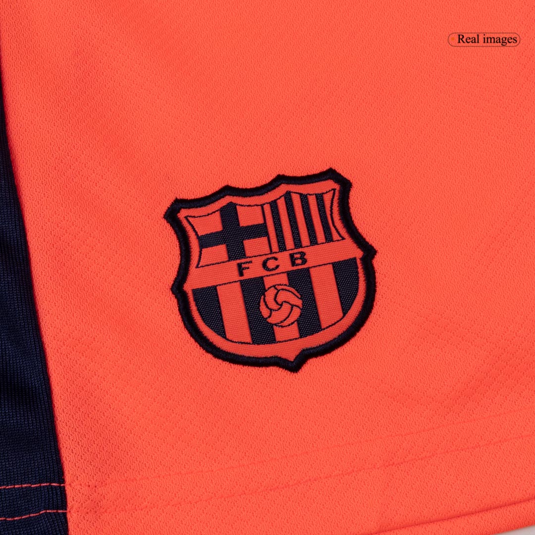 Barcelona Gyerek Idegenbeli Harmadik Mez Készlet(Mez+Nadrág+Zokni) 2025/26 Narancs