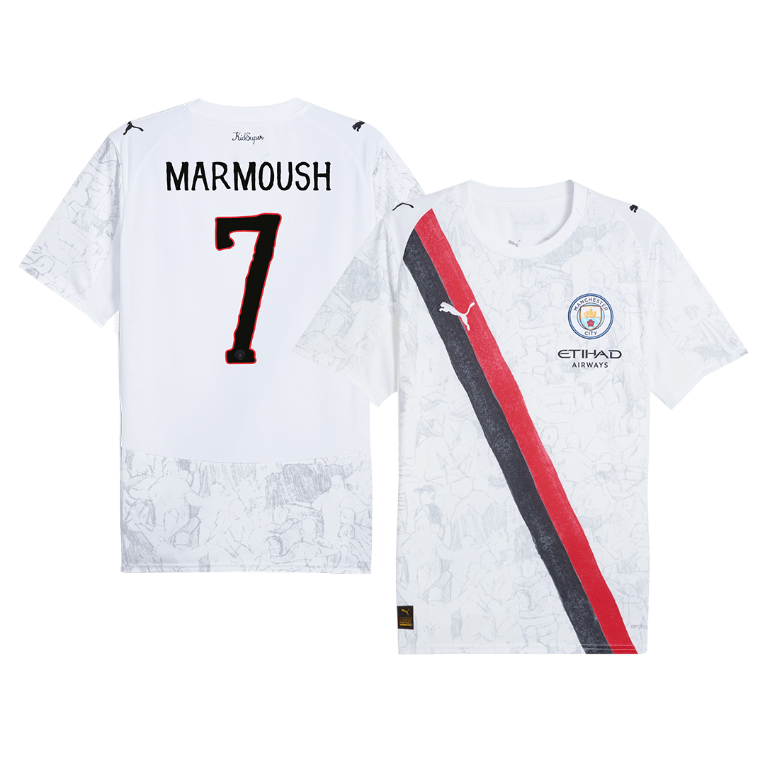 MARMOUSH #7 Manchester City Futball Mez 2025/26 Fehér