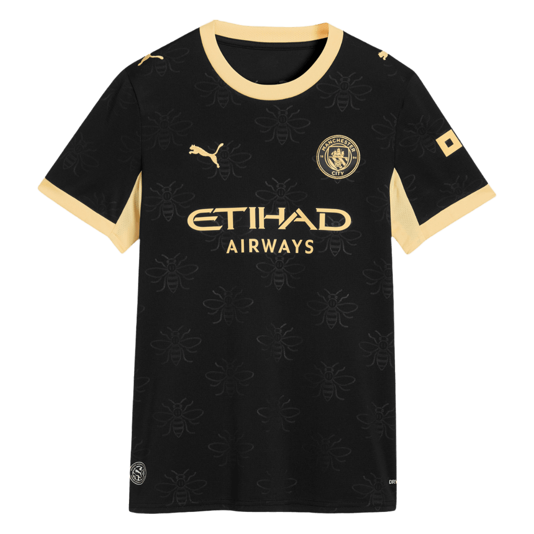 Női Manchester City Idegenbeli Futball Mez 2026/27 Fekete