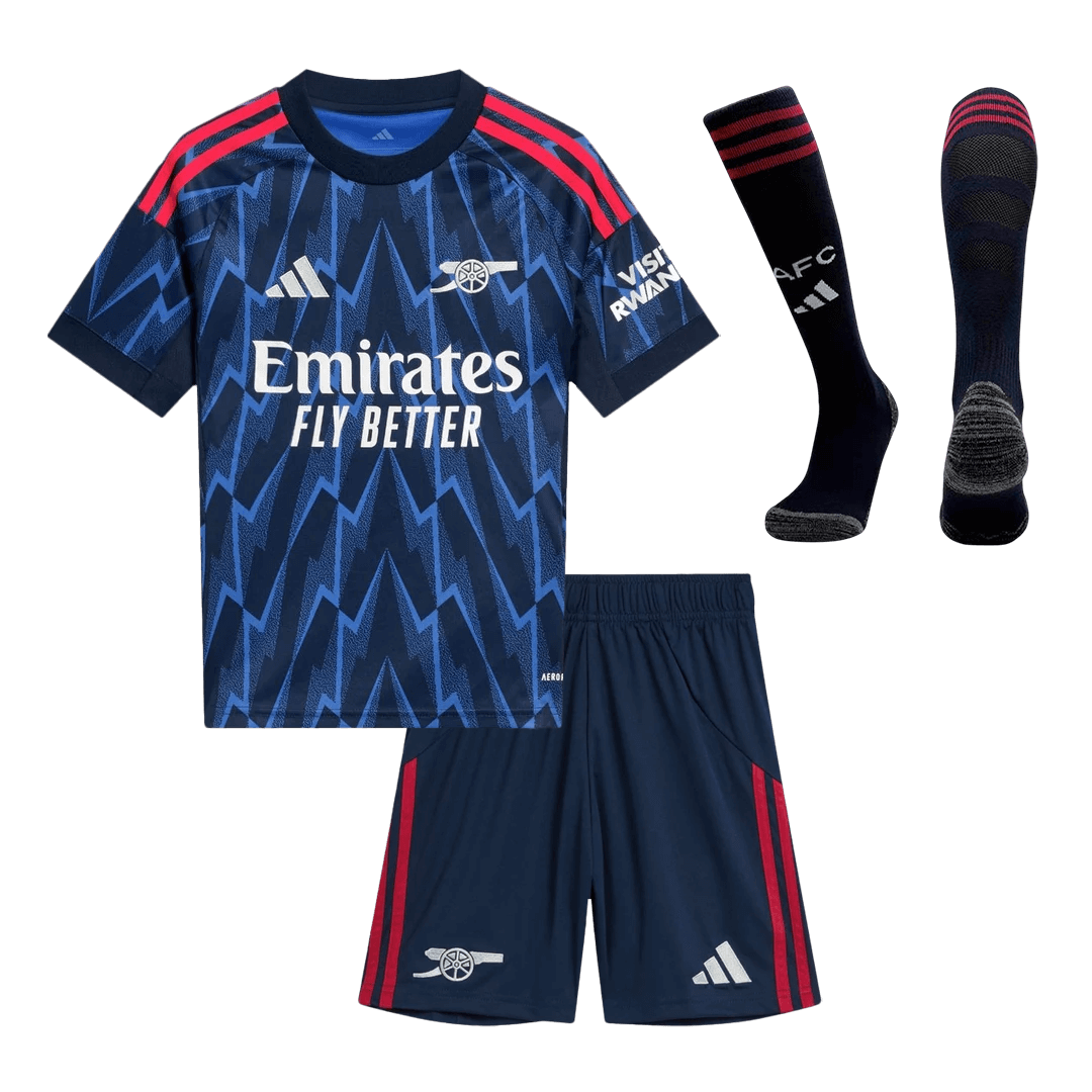 Arsenal Gyerek Idegenbeli Mez Készlet(Mez+Nadrág+Zokni) 2025/26 Kék