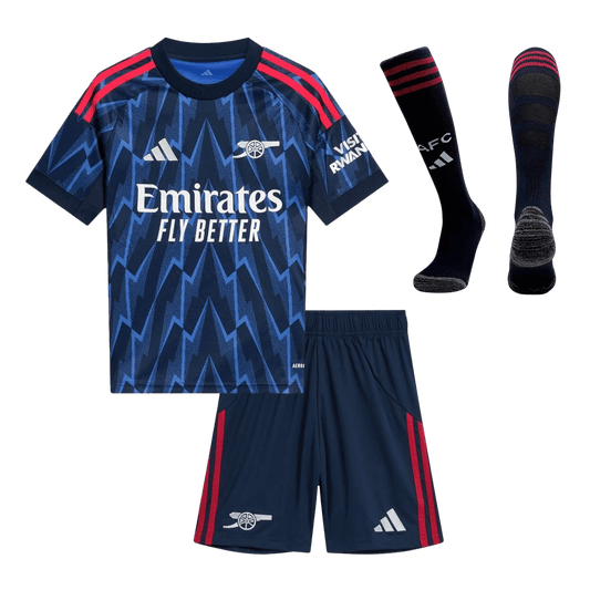 Arsenal Gyerek Idegenbeli Mez Készlet(Mez+Nadrág+Zokni) 2025/26 Kék
