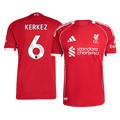 KERKEZ #6 Játékos Liverpool Otthon Soccer Mez 25/26 Piros