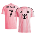DE PAUL #7 Inter Miami Otthoni Soccer Mez 2025 Rózsaszín