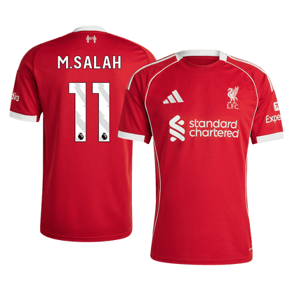 M.SALAH #11 Liverpool Otthon Soccer Mez 25/26 Piros 2025/26