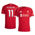 M.SALAH #11 Liverpool Otthon Soccer Mez 25/26 Piros