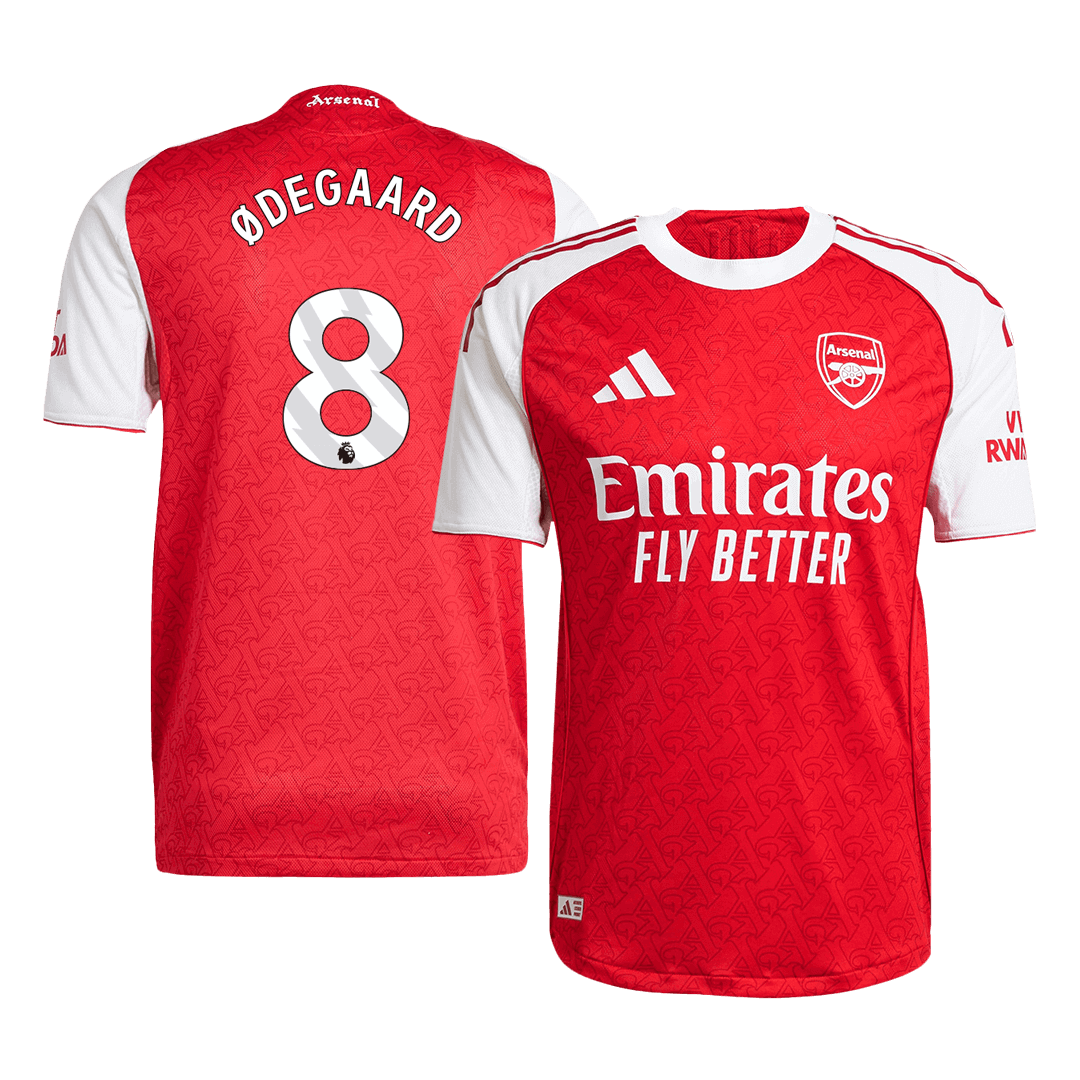 ØDEGAARD #8 Játékos Arsenal Otthoni Soccer Mez 2025/26 Piros