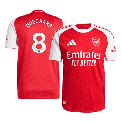 ØDEGAARD #8 Játékos Arsenal Otthoni Soccer Mez 2025/26 Piros
