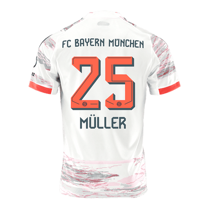 MÜLLER #25 Bayern Munich Idegenbeli Soccer Mez 2025/26 Fehér