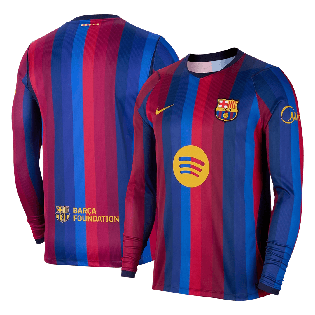Barcelona Hazai Hosszú Ujjú Mez 2026/27 Piros&Kék