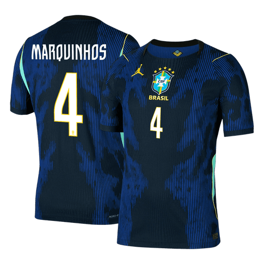 MARQUINHOS #4 Brazília Játékos Verzió Idegenbeli Mez Világbajnoki 2026