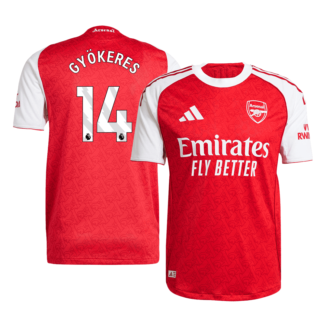 GYÖKERES #14 Játékos Arsenal Otthoni Soccer Mez 2025/26 Piros