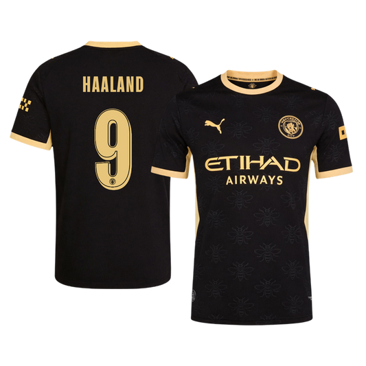 HAALAND #9 Manchester City Játékos Verzió Idegenbeli Mez 2026/27 Fekete - UCL