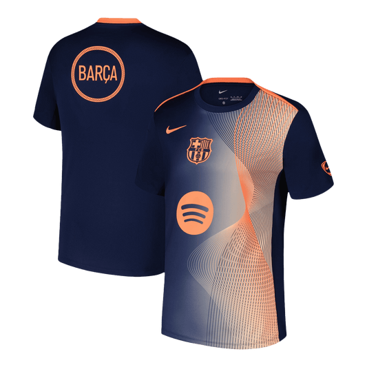 Barcelona Meccs Előtti Futball Mez 25/26 Narancs&Fekete 2025/26