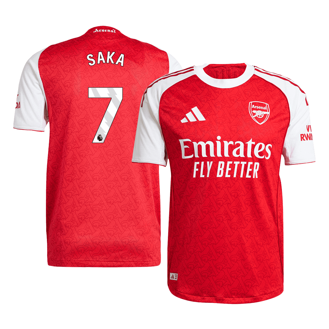 SAKA #7 Játékos Arsenal Otthoni Soccer Mez 2025/26 Piros