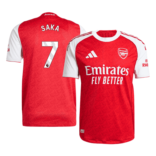 SAKA #7 Játékos Arsenal Otthoni Soccer Mez 2025/26 Piros