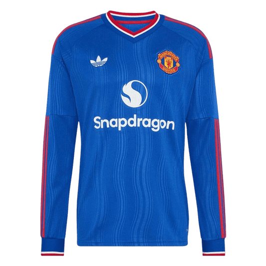 Manchester United Idegenbeli Hosszú Ujjú Mez 2026/27 Kék