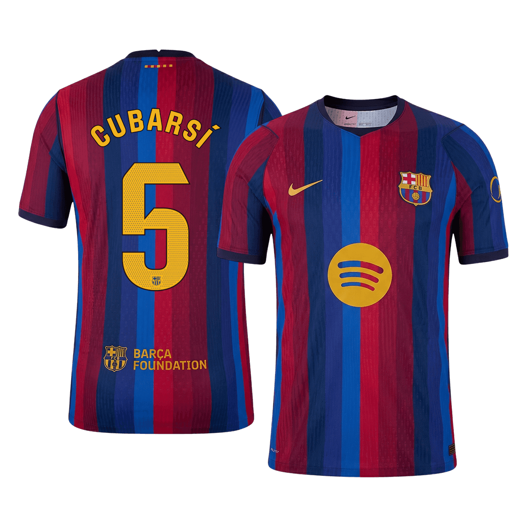 CUBARSÍ #5 Barcelona Játékos Verzió Hazai Mez 2026/27 Piros & Kék