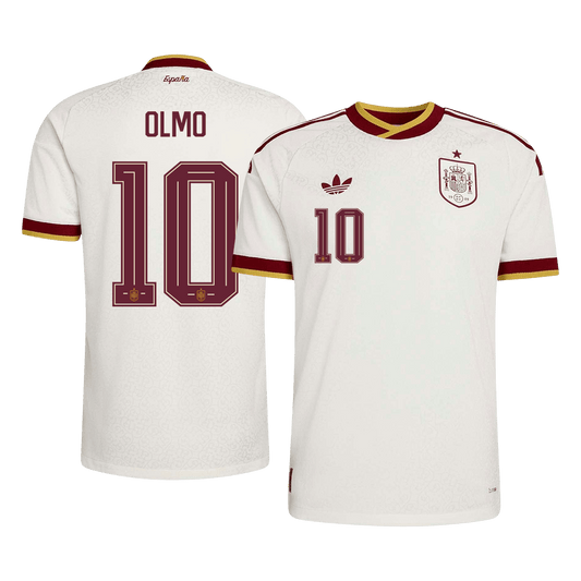 OLMO #10 Spanyolország Játékos Verzió Idegenbeli Mez Világbajnoki 2026 Fehér