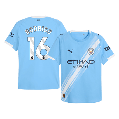 RODRIGO #16 Manchester City Játékos Otthon Mez 2025/26 Kék