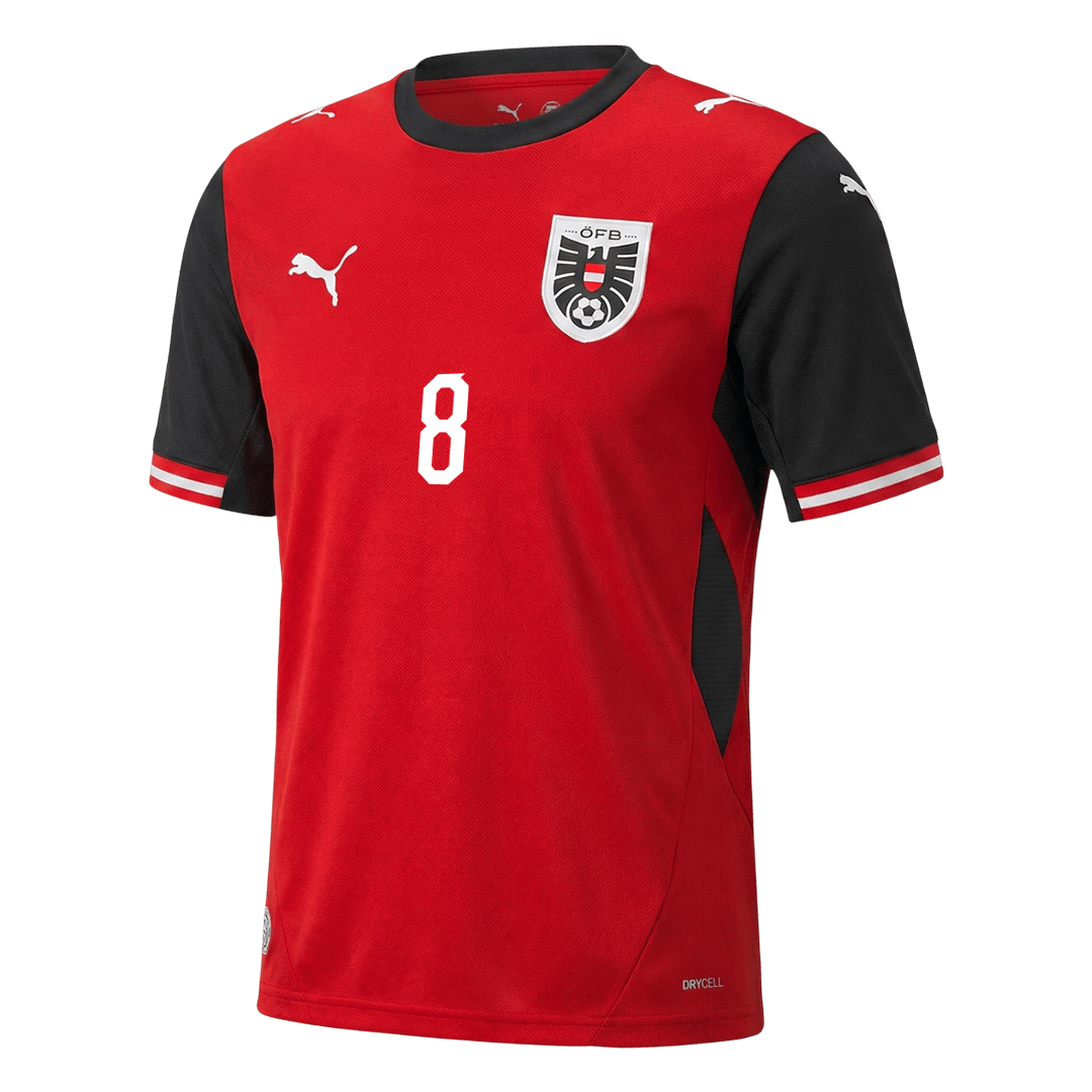 ALABA #8 Ausztria Hazai Mez Világbajnoki 2026 Piros