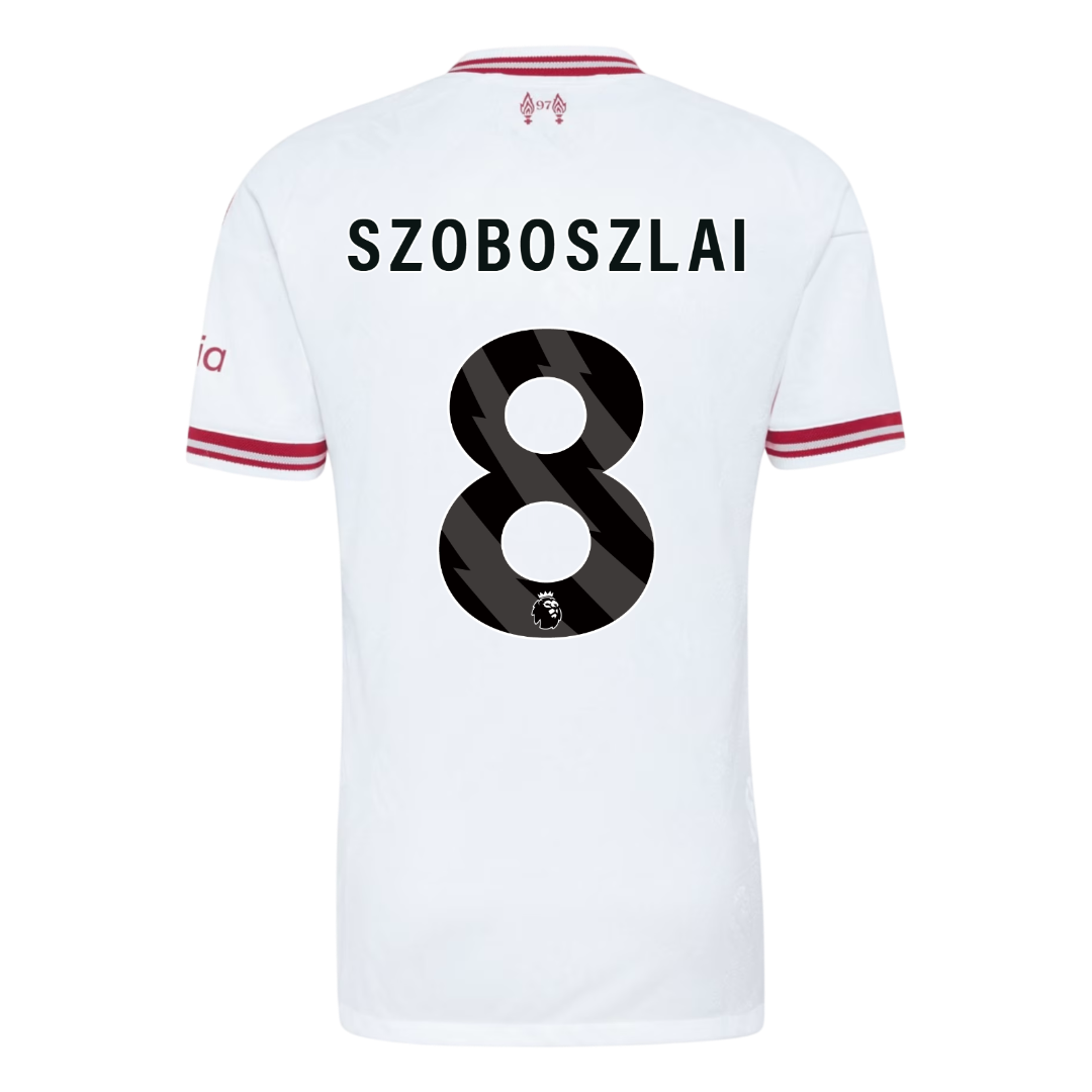 SZOBOSZLAI #8 Liverpool Játékos Verzió Idegenbeli Mez 2026/27 Fehér