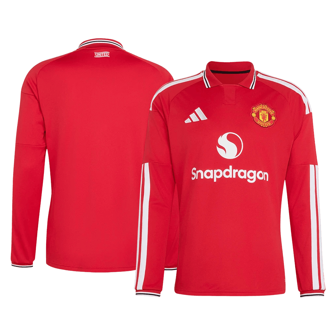 Manchester United Hazai Hosszú Ujjú Mez 2026/27 Piros