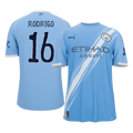 RODRIGO #16 Manchester City Otthoni Futball Mez 2025/26 Kék