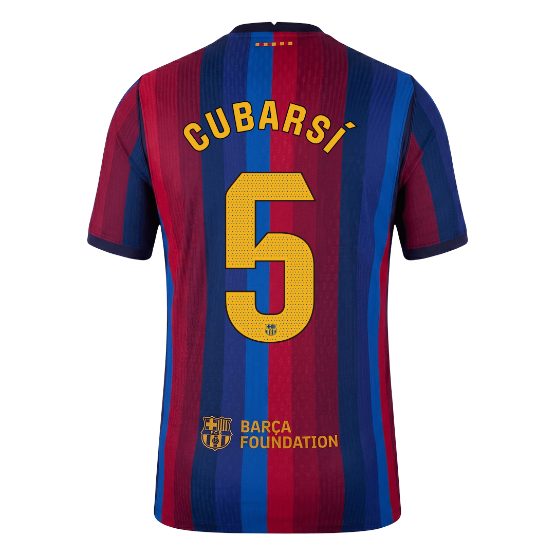 CUBARSÍ #5 Barcelona Játékos Verzió Hazai Mez 2026/27 Piros & Kék