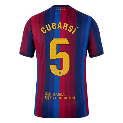 CUBARSÍ #5 Barcelona Játékos Verzió Hazai Mez 2026/27 Piros & Kék