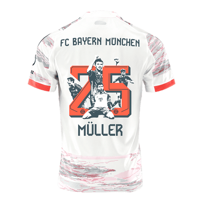 MÜLLER Special #25 Bayern Munich Idegenbeli Soccer Mez 2025/26 Fehér