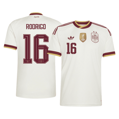 RODRIGO #16 Spanyolország Idegenbeli Mez 2026 Fehér