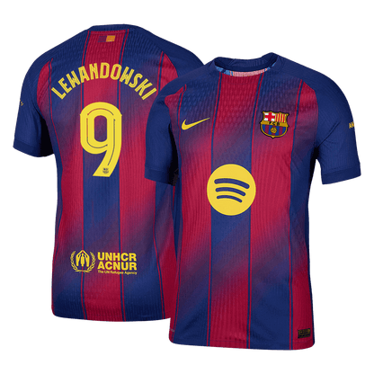 LEWANDOWSKI #9 Játékos Barcelona Otthon Soccer Mez 2025/26 Piros&Kék - UCL