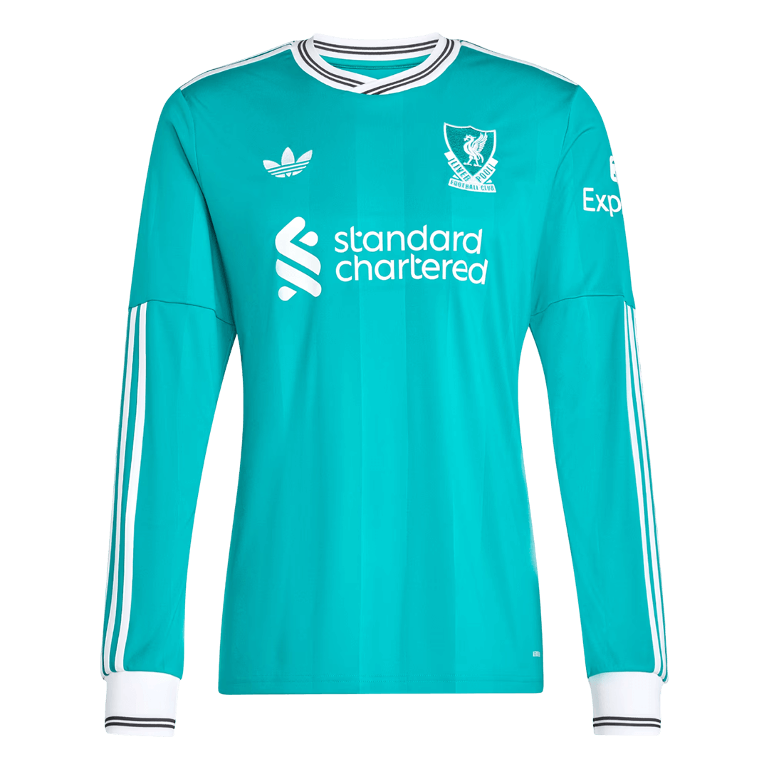 Liverpool Harmadik Hosszú Ujjú 2025/26 Zöld futball mez