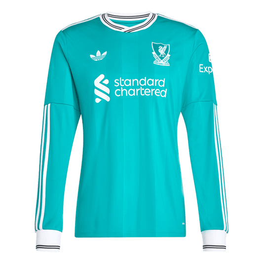 Liverpool Harmadik Hosszú Ujjú 2025/26 Zöld futball mez