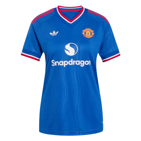 Női Manchester United Idegenbeli Futball Mez 2026/27 Kék