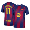 RAPHINHA #11 Játékos Barcelona Otthon Soccer Mez 2025/26 Piros&Kék