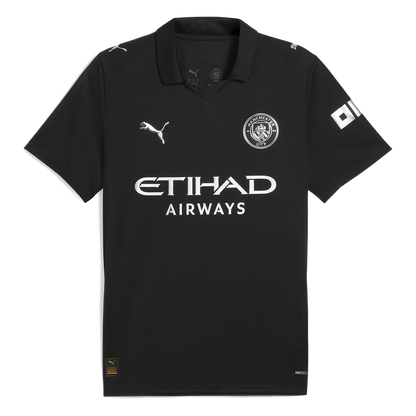 HAALAND #9 Manchester City Idegenbeli Futball Mez 2025/26 Fekete