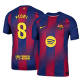 PEDRI #8 Játékos Barcelona Otthon Soccer Mez 2025/26 Piros&Kék