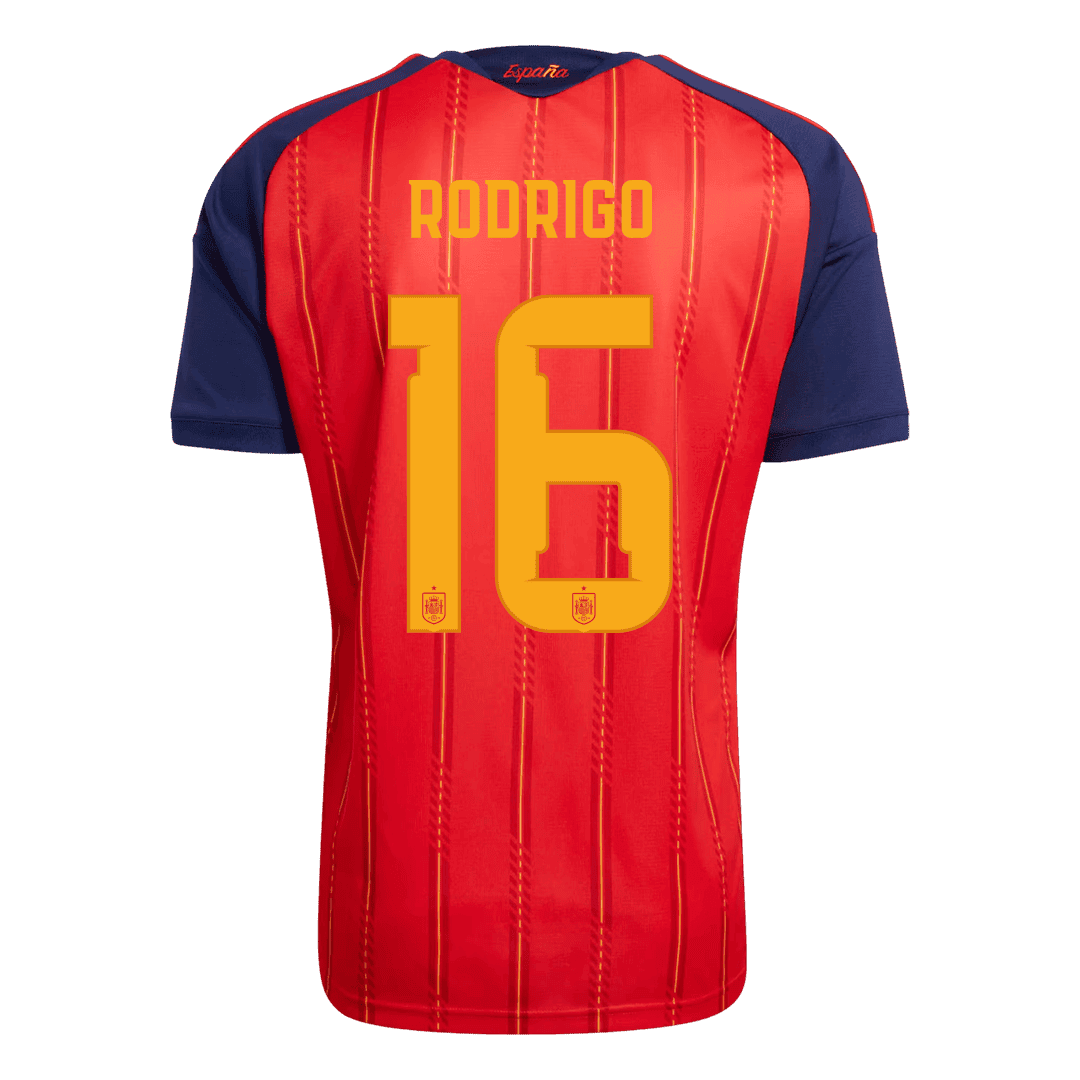 RODRIGO #16 Spanyolország Játékos Verzió Hazai Mez Világbajnoki 2026 Piros