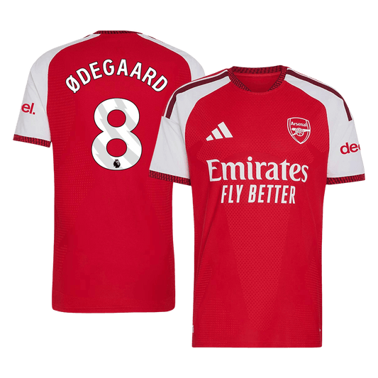 ØDEGAARD #8 Arsenal Játékos Verzió Hazai Mez 2026/27 Piros